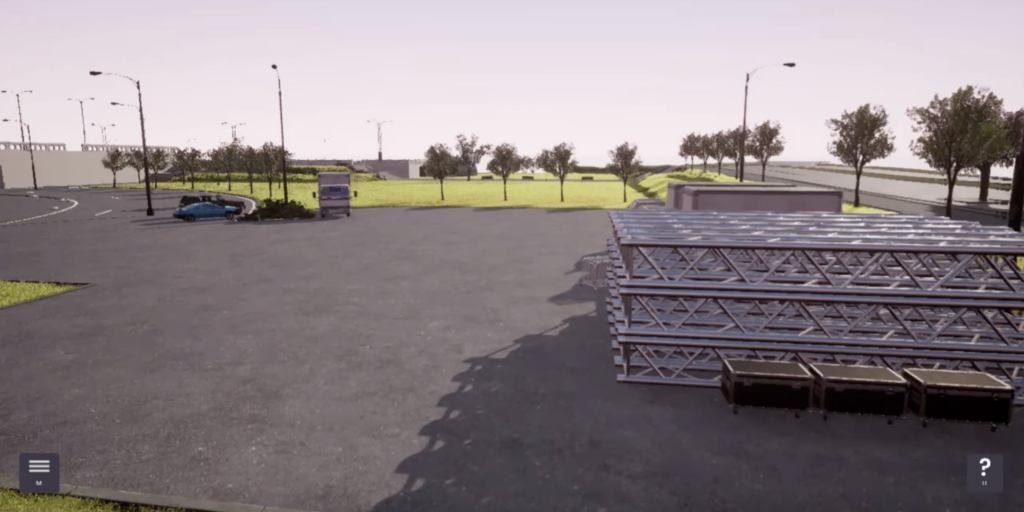 Area surrounding stadium in Venue Twin