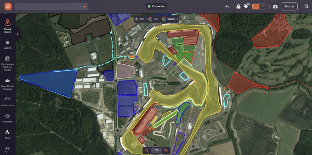 Silverstone 2D venue plan